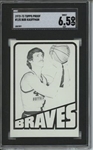 1972 Topps #125 Bob Kaufman 9 card progressive proof.
